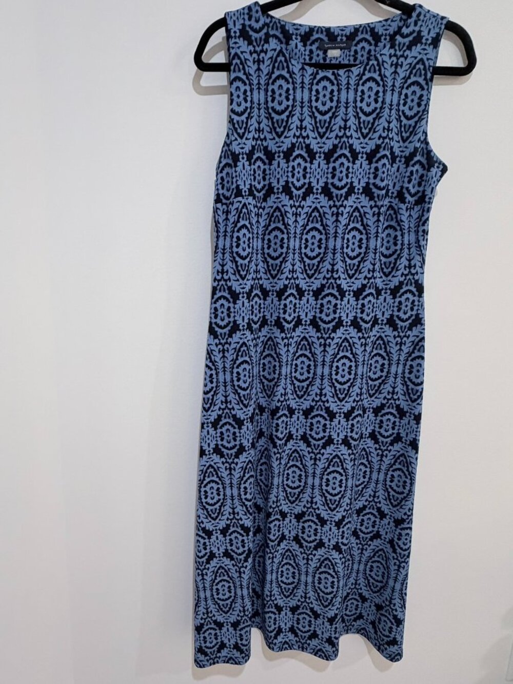 Tommy Hilfiger Blue Damask Medallion Sleeveless Maxi Dress Size 10